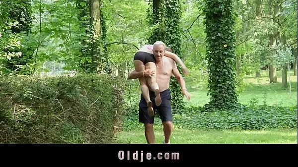 Hot Nagging little bitch gets old cock punishment in the woods clips Clips