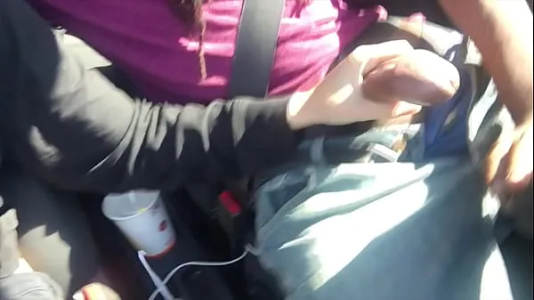 Hot Lesbian Gives Friend Handjob In Car clips Clips