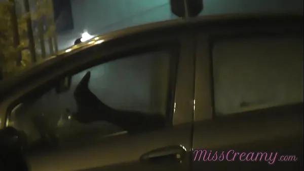Hot Sharing my slut wife with a stranger in car in front of voyeurs in a public parking lot - MissCreamy clips Clips