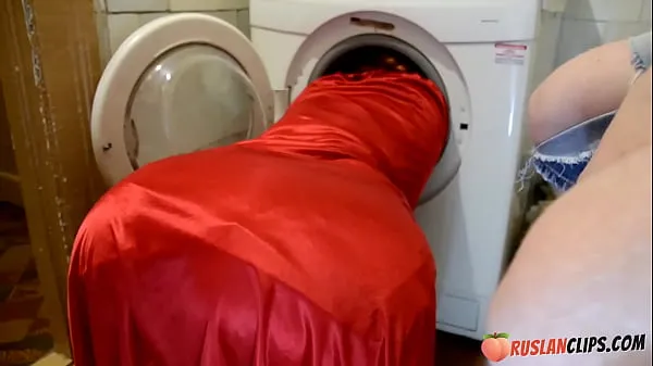 Hot Busty Stepsis Stuck in Washing Machine clips Clips